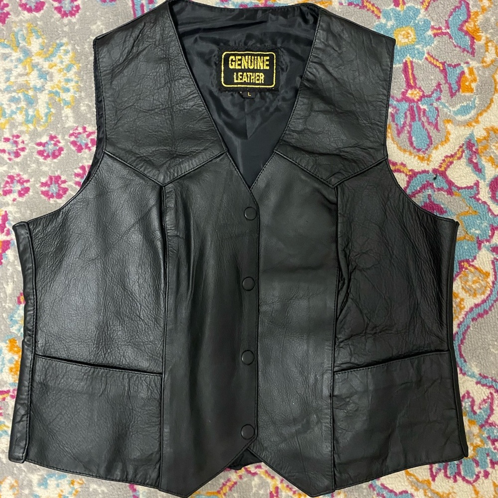 Genuine Leather Unisex Vest
